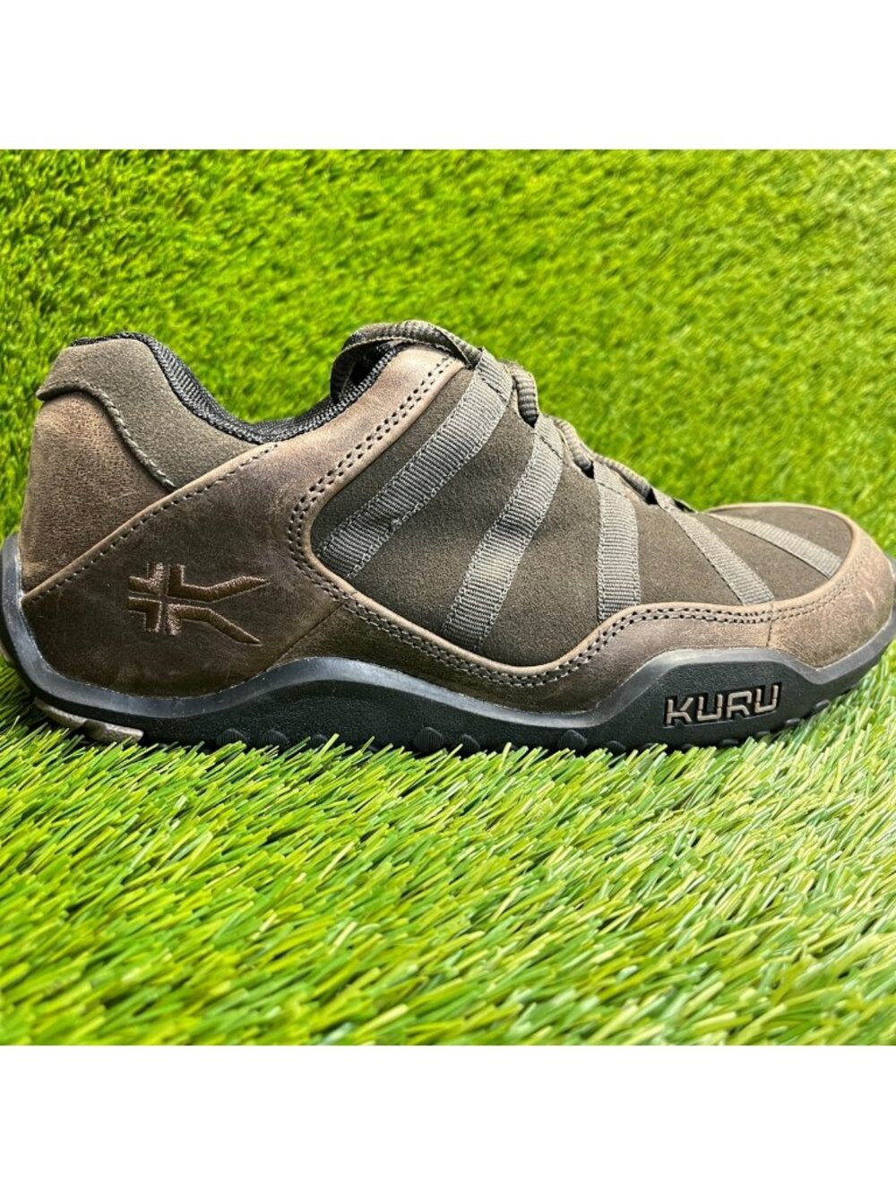Kuru Chicane Mens Size 7E Brown Black Athletic Running Suede Shoes Sneakers